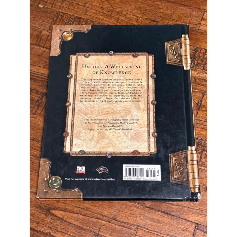 Dungeons and Dragons Unearthed Arcana First Printing 2004 Wizards Of The Coast